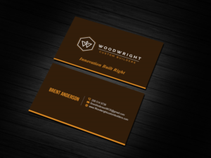 Business Card Design by Creations Box 2015 for Woodwright Custom Builders LLC | Design: #26655468