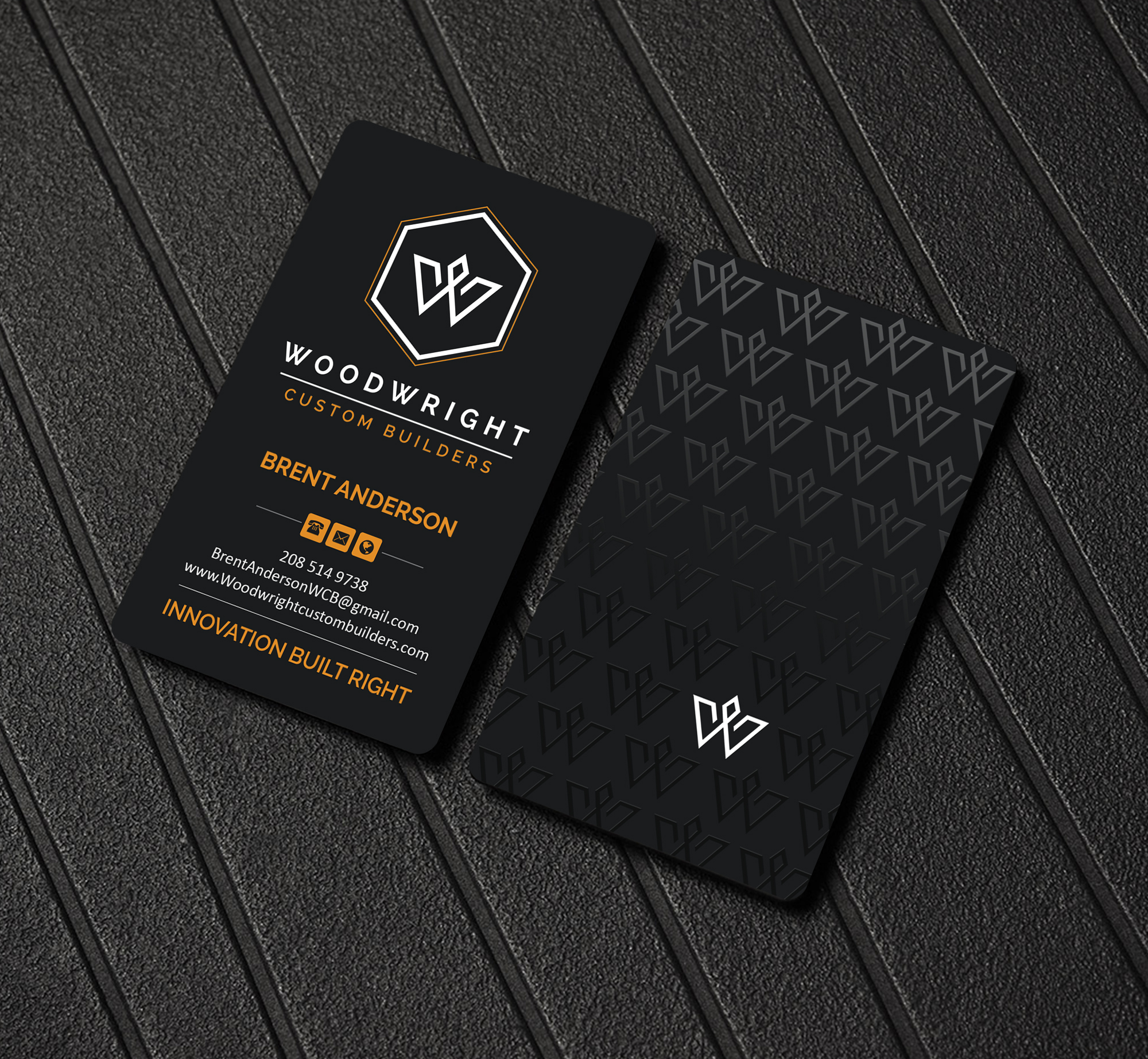 Business Card Design by Creations Box 2015 for Woodwright Custom Builders LLC | Design #26656026
