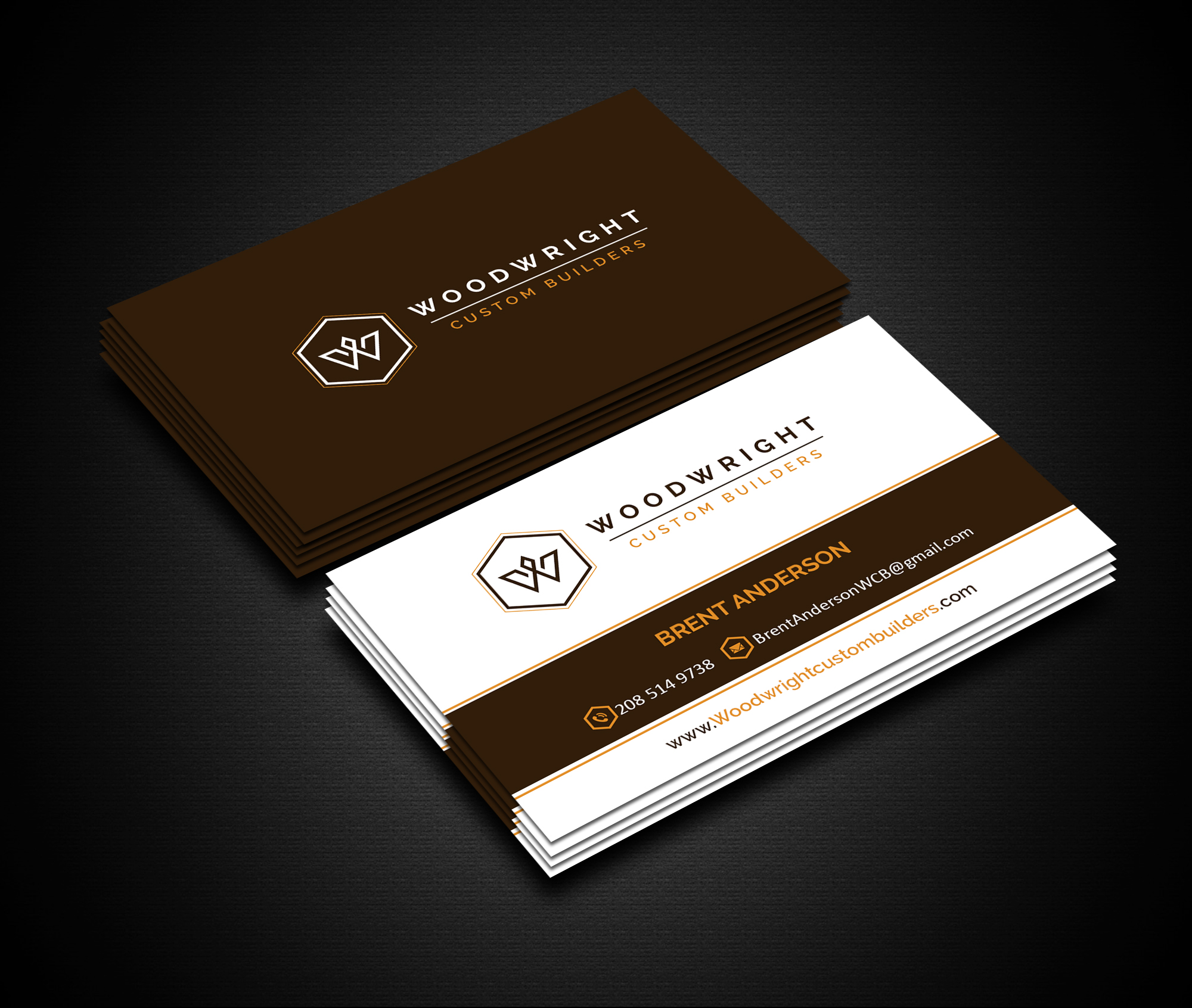 Business Card Design by Creations Box 2015 for Woodwright Custom Builders LLC | Design #26662902