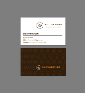 Business Card Design by Creations Box 2015 for Woodwright Custom Builders LLC | Design: #26662904