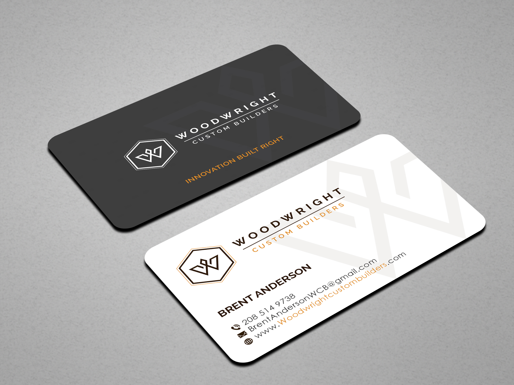Business Card Design by Creations Box 2015 for Woodwright Custom Builders LLC | Design #26702232