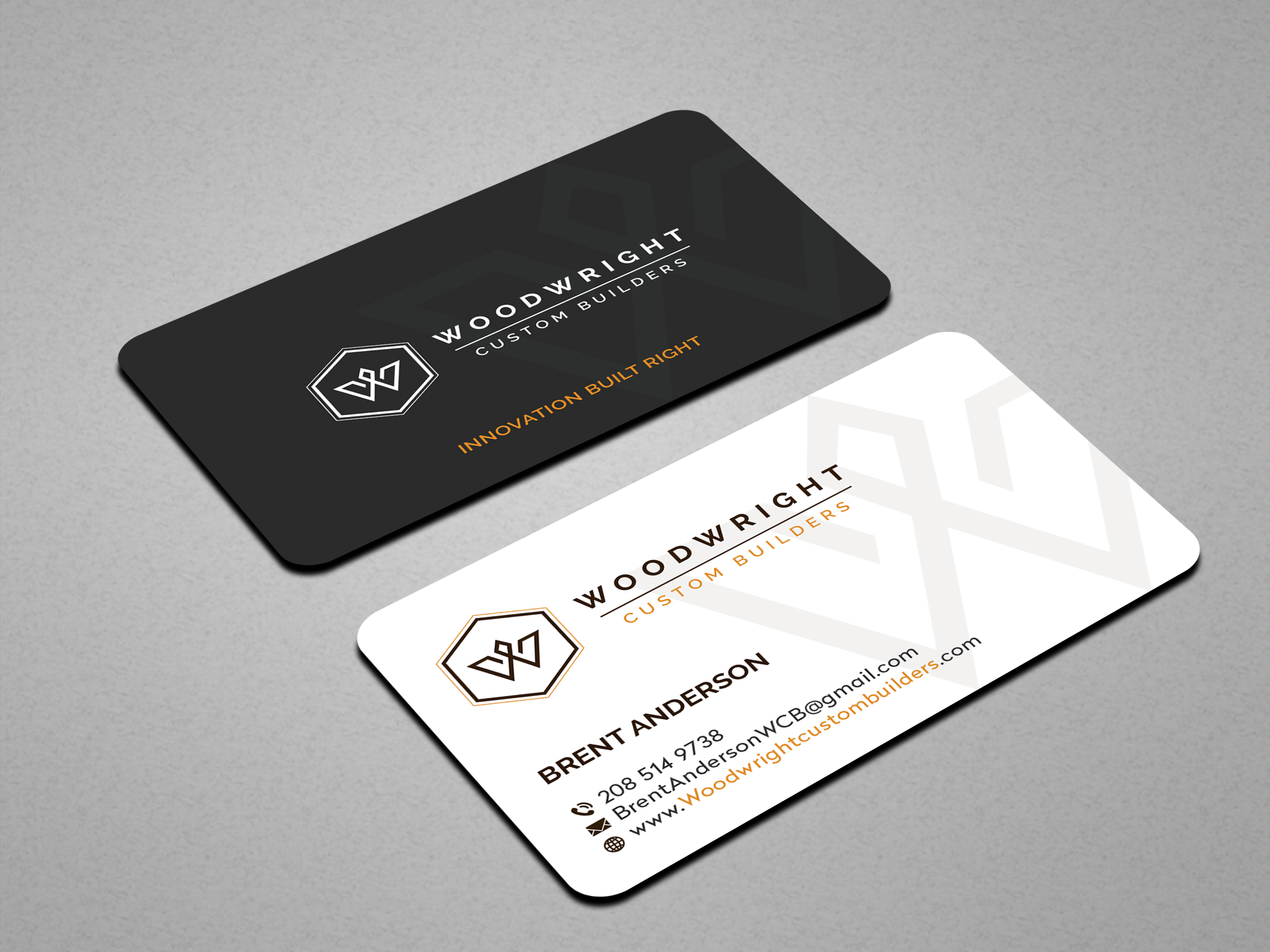 Business Card Design by Creations Box 2015 for Woodwright Custom Builders LLC | Design #26702236