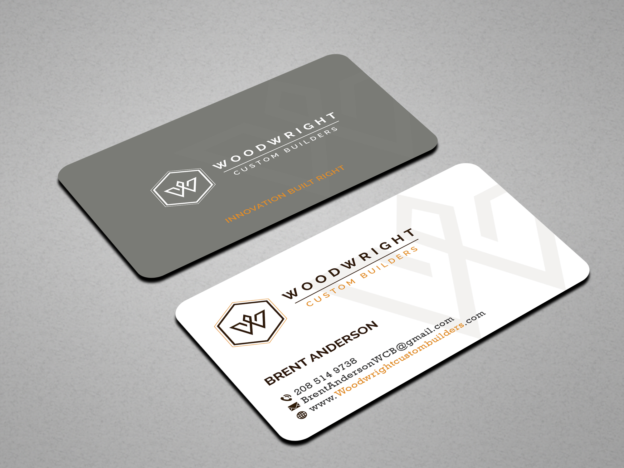 Business Card Design by Creations Box 2015 for Woodwright Custom Builders LLC | Design #26702238