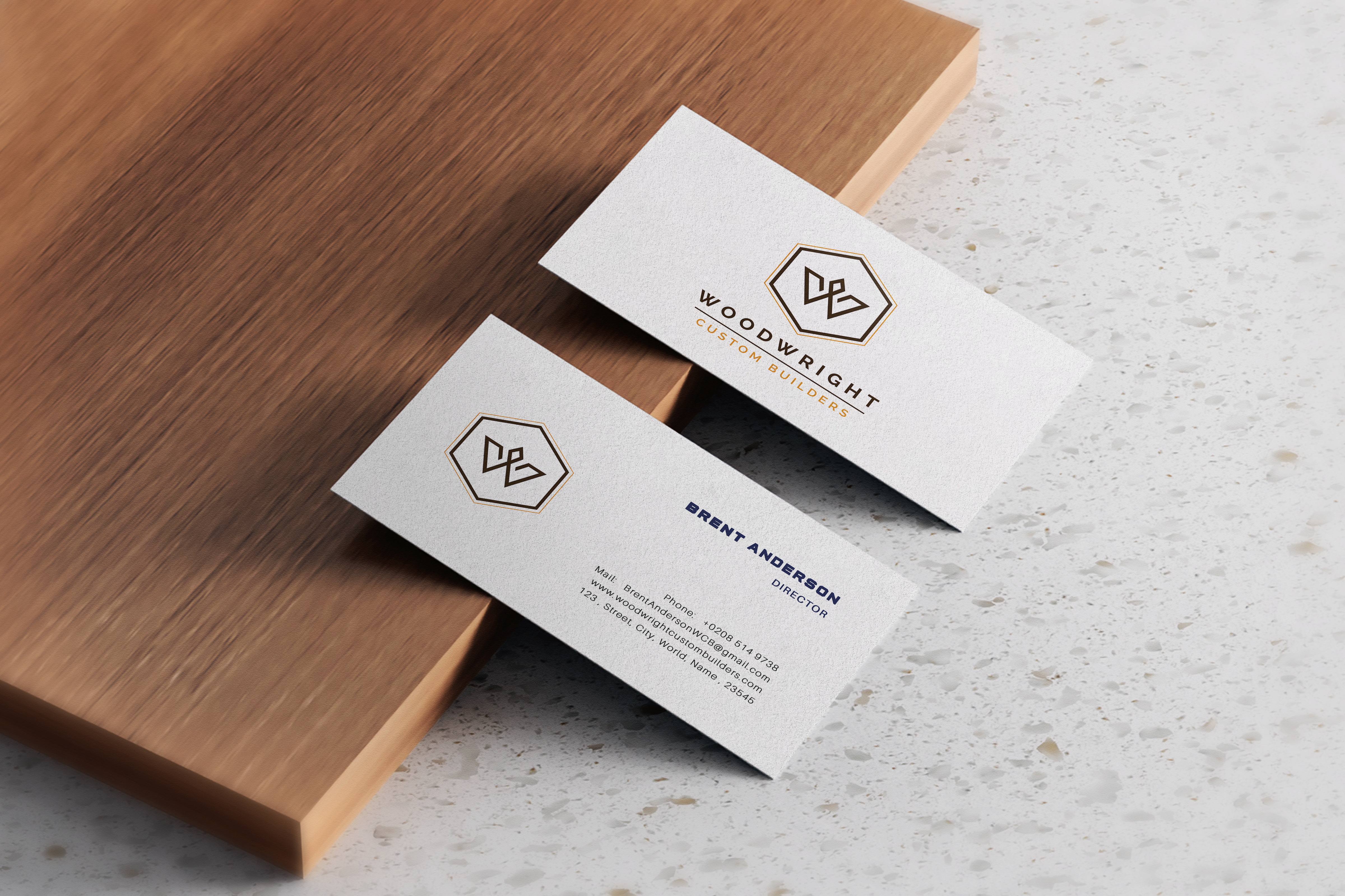 Business Card Design by akteotia for Woodwright Custom Builders LLC | Design #26659137