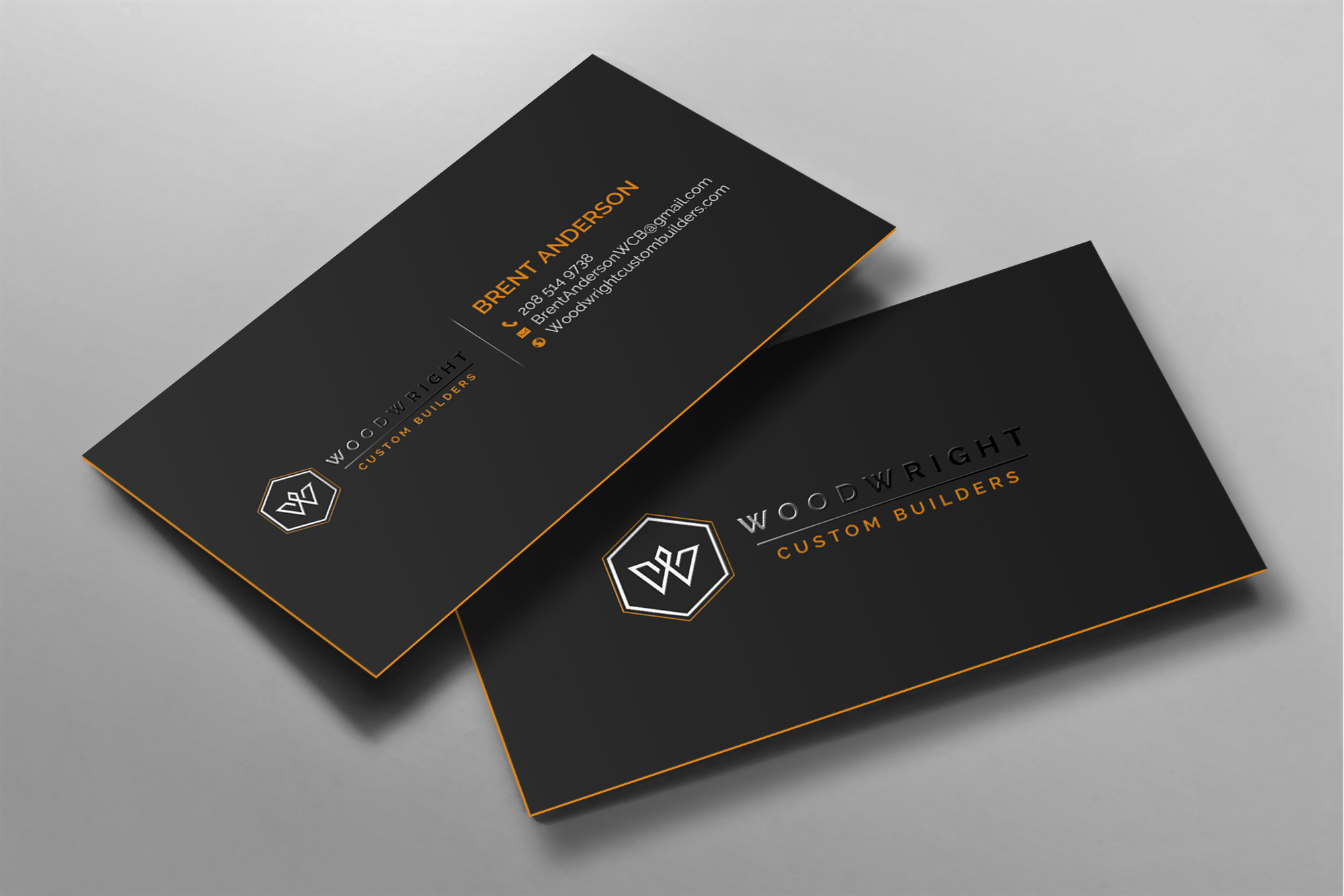 Business Card Design by chandrayaan.creative for Woodwright Custom Builders LLC | Design #26653773