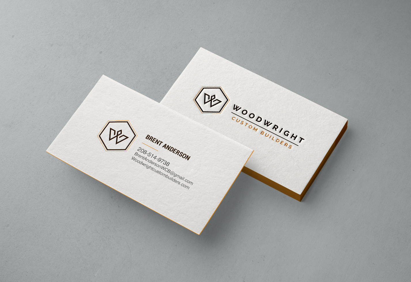 Business Card Design by chandrayaan.creative for Woodwright Custom Builders LLC | Design #26653785