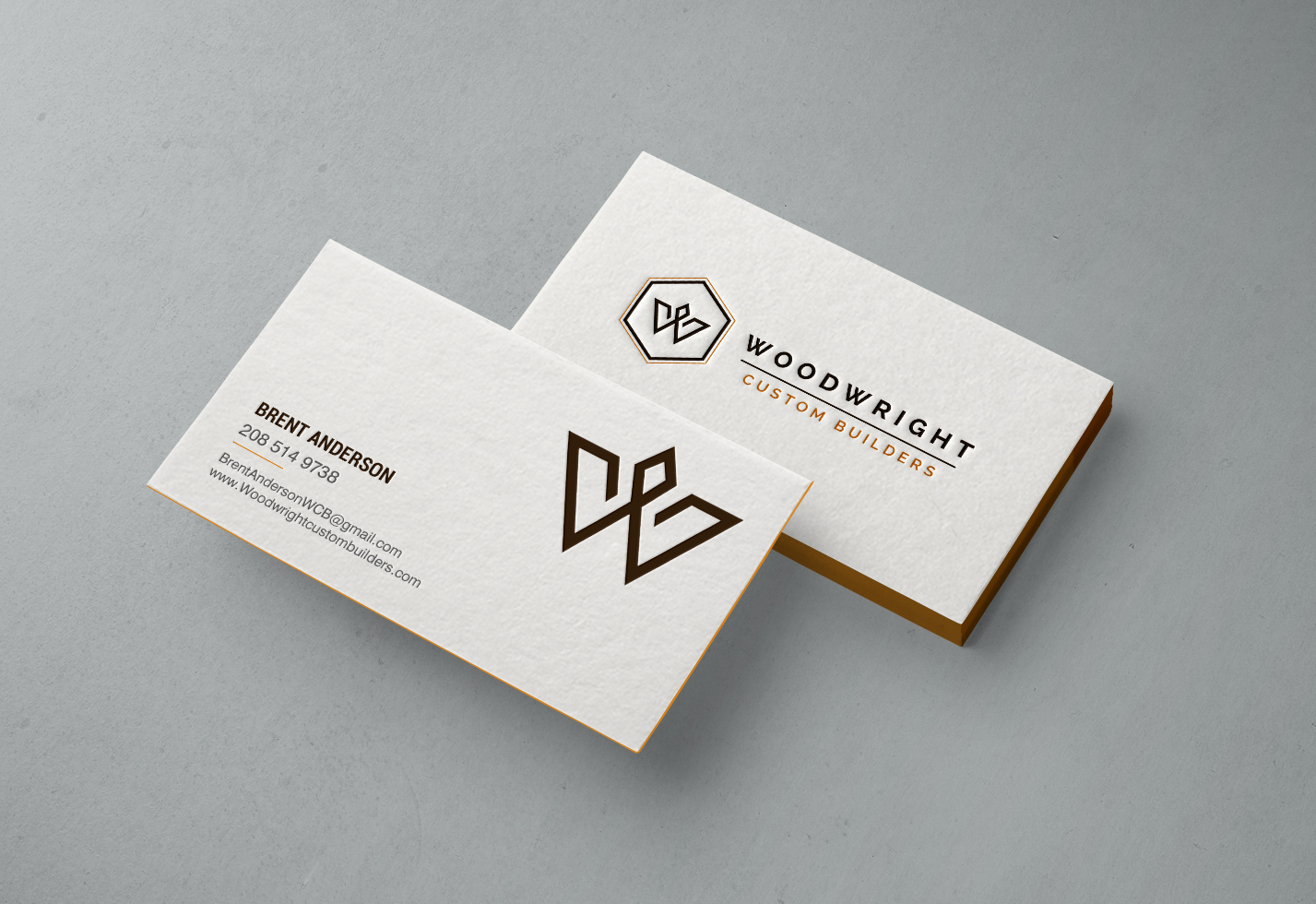 Business Card Design by chandrayaan.creative for Woodwright Custom Builders LLC | Design #26653787