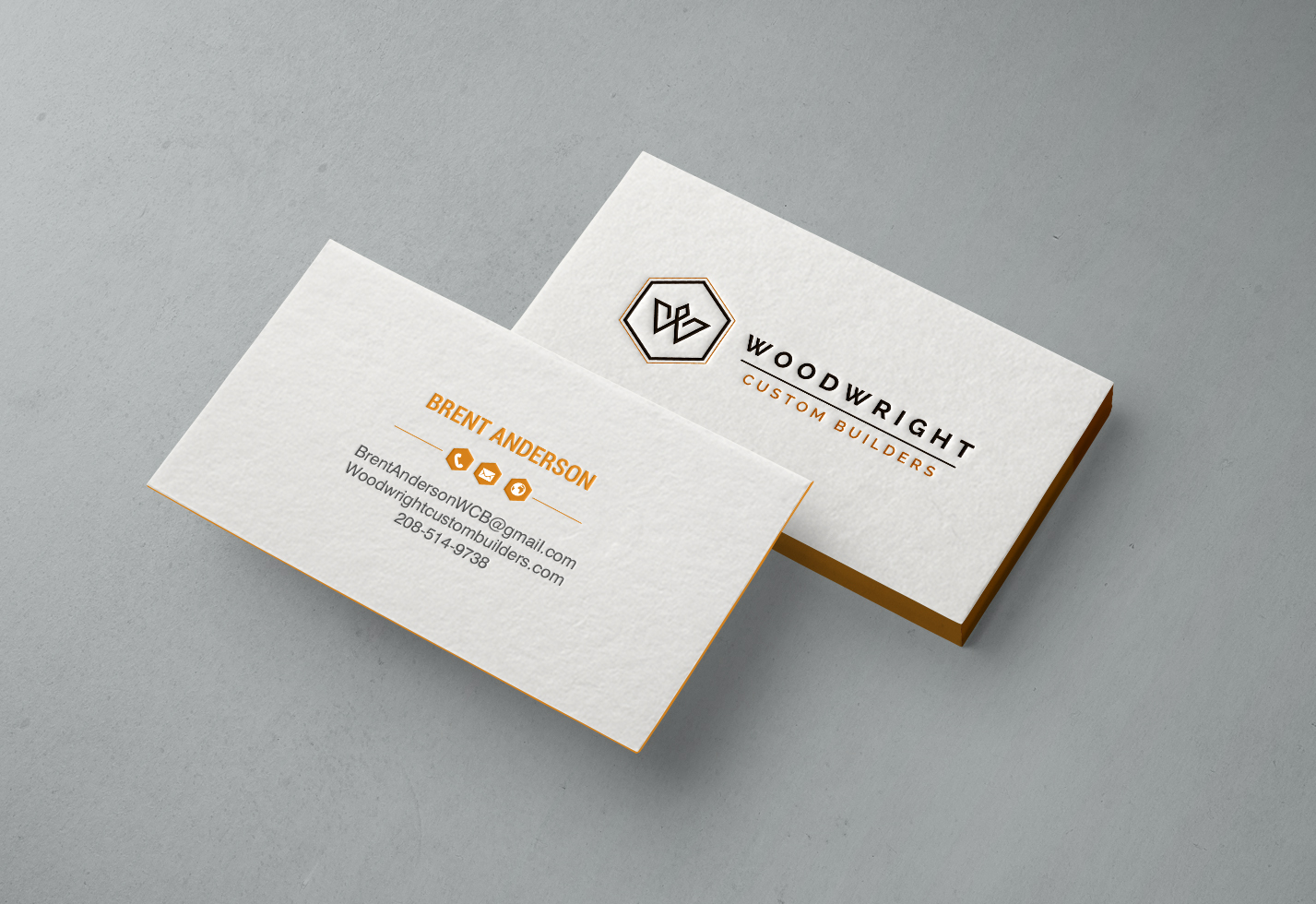 Business Card Design by chandrayaan.creative for Woodwright Custom Builders LLC | Design #26653791