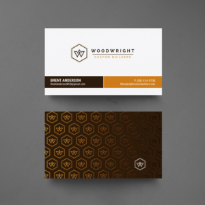 Diseño de Tarjeta de Presentación por chandrayaan.creative para Woodwright Custom Builders LLC | Diseño: #26653846