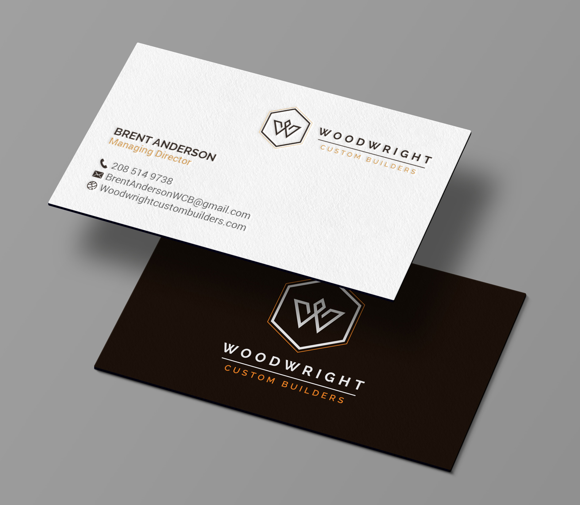 Diseño de Tarjeta de Presentación por R.design para Woodwright Custom Builders LLC | Diseño #26653531