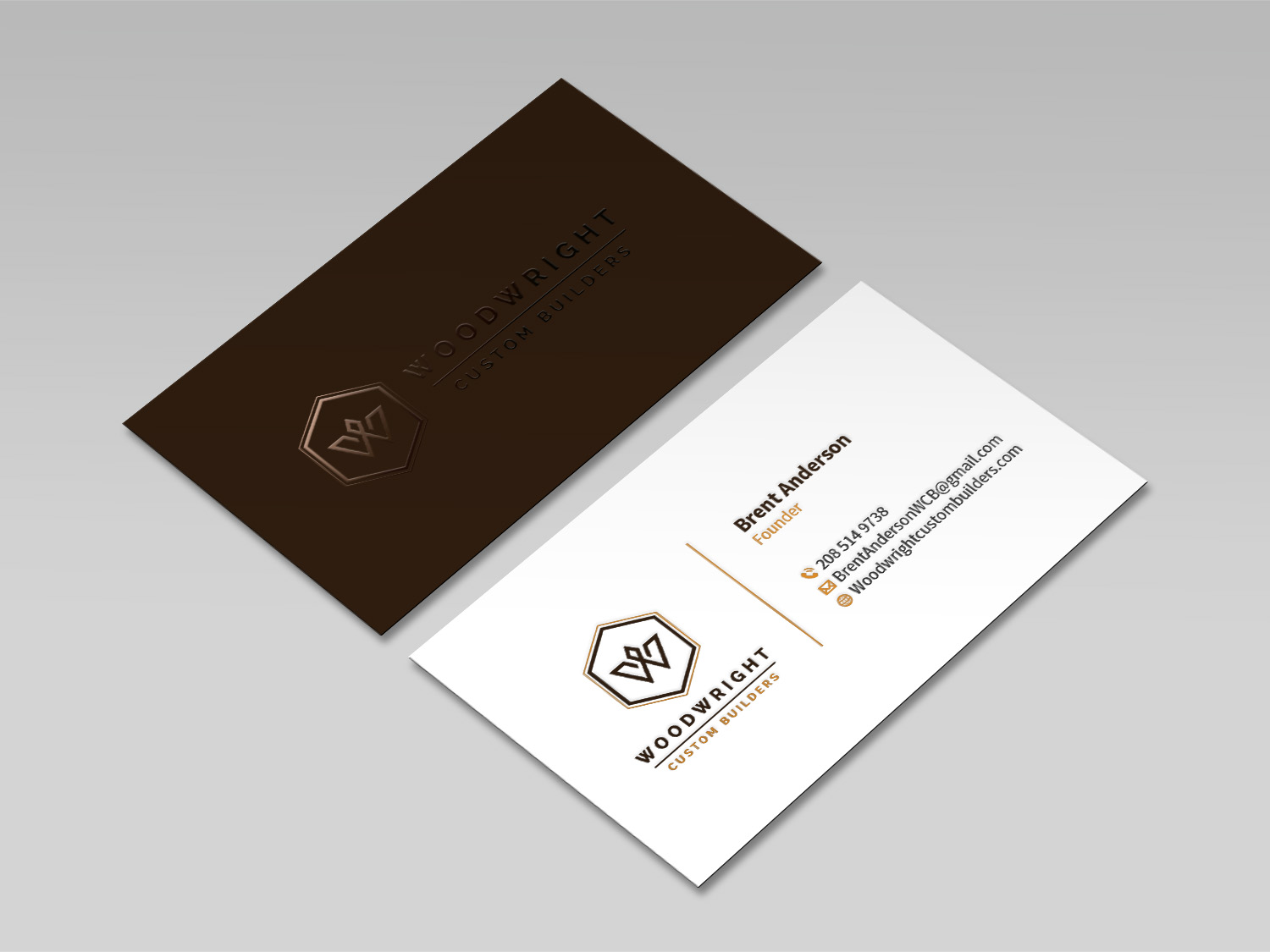 Business Card Design by MDesign for Woodwright Custom Builders LLC | Design #26666351