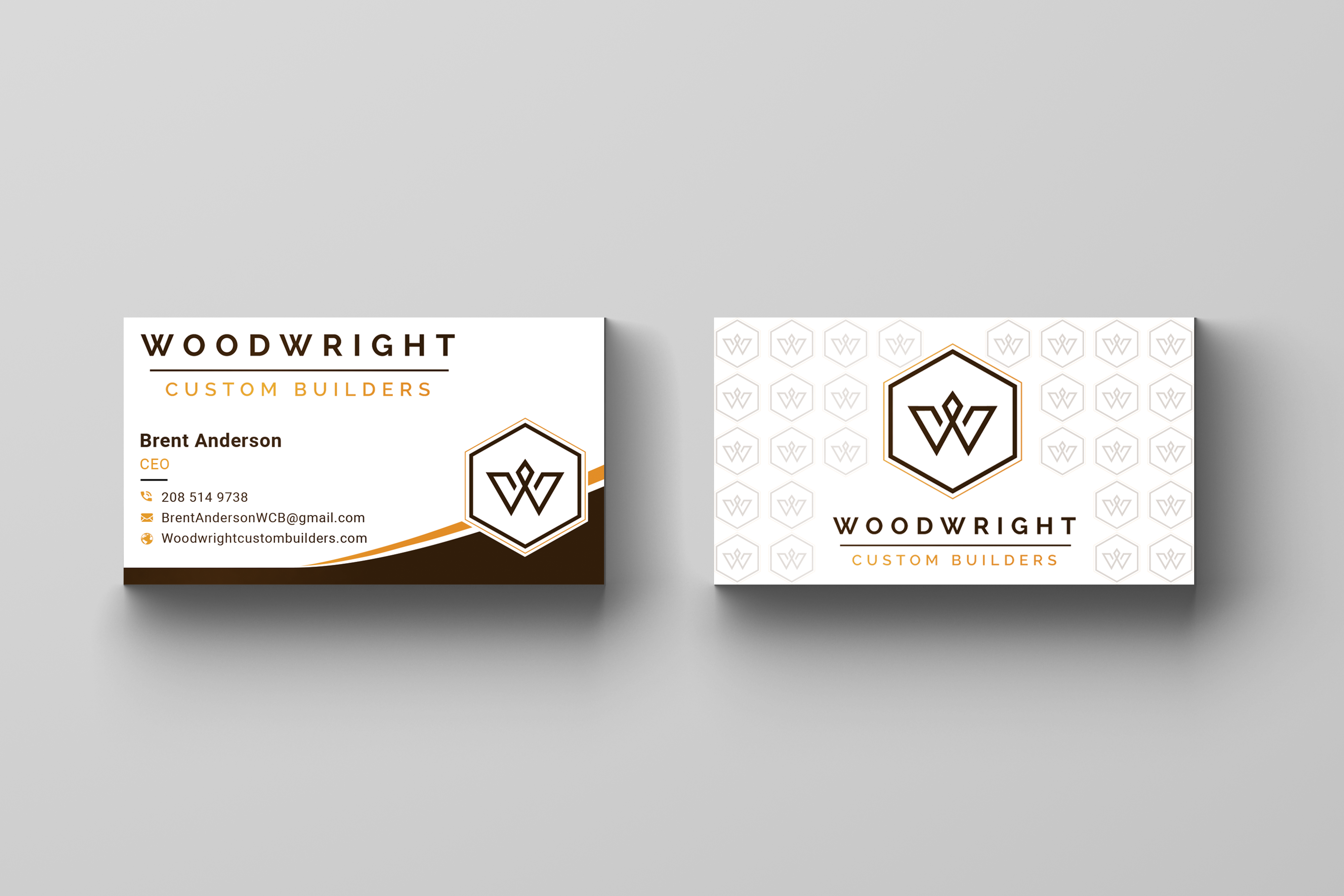 Business Card Design by B. M. BILLAL HOSSAIN for Woodwright Custom Builders LLC | Design #26654095