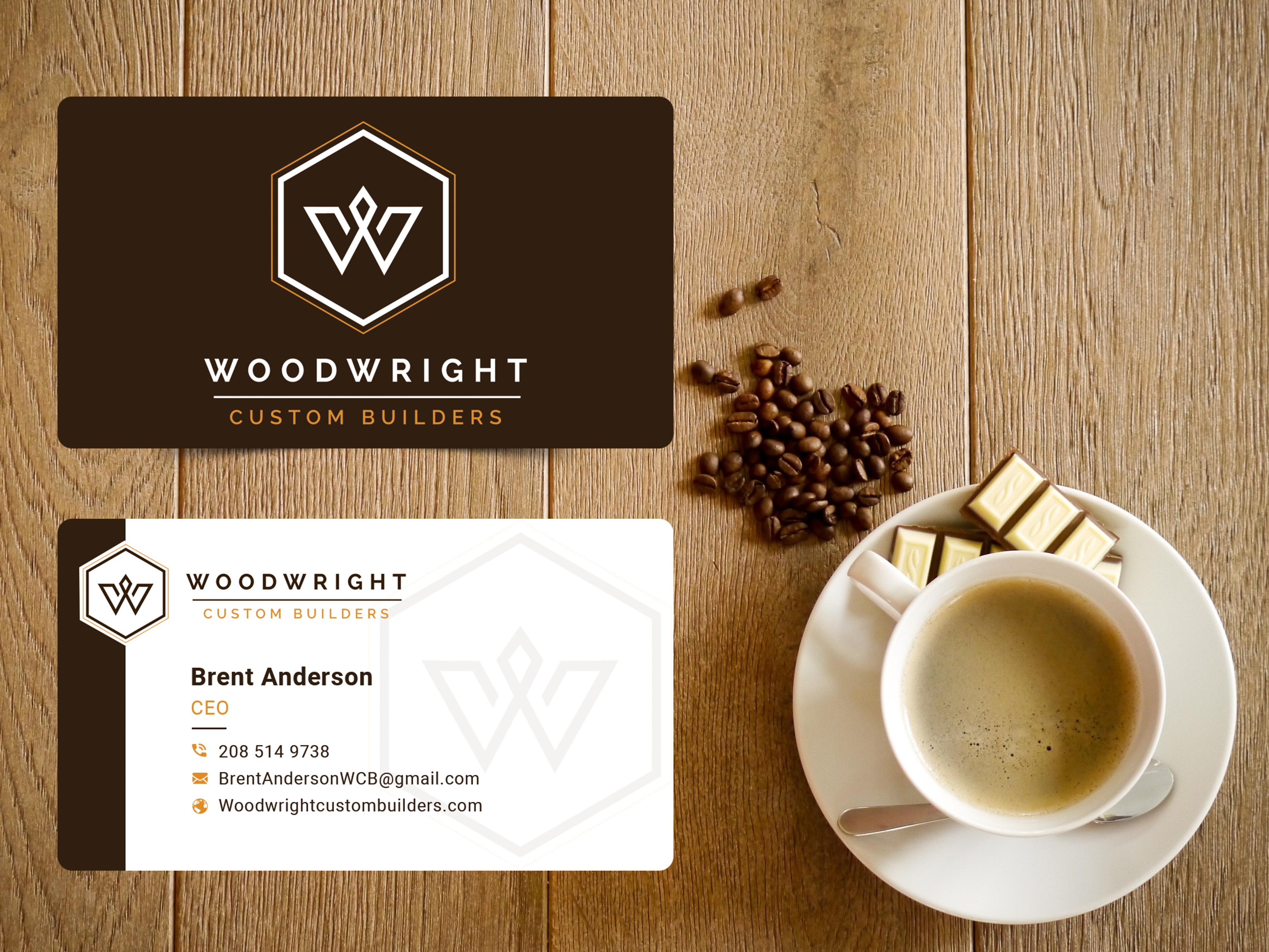 Business Card Design by B. M. BILLAL HOSSAIN for Woodwright Custom Builders LLC | Design #26655909