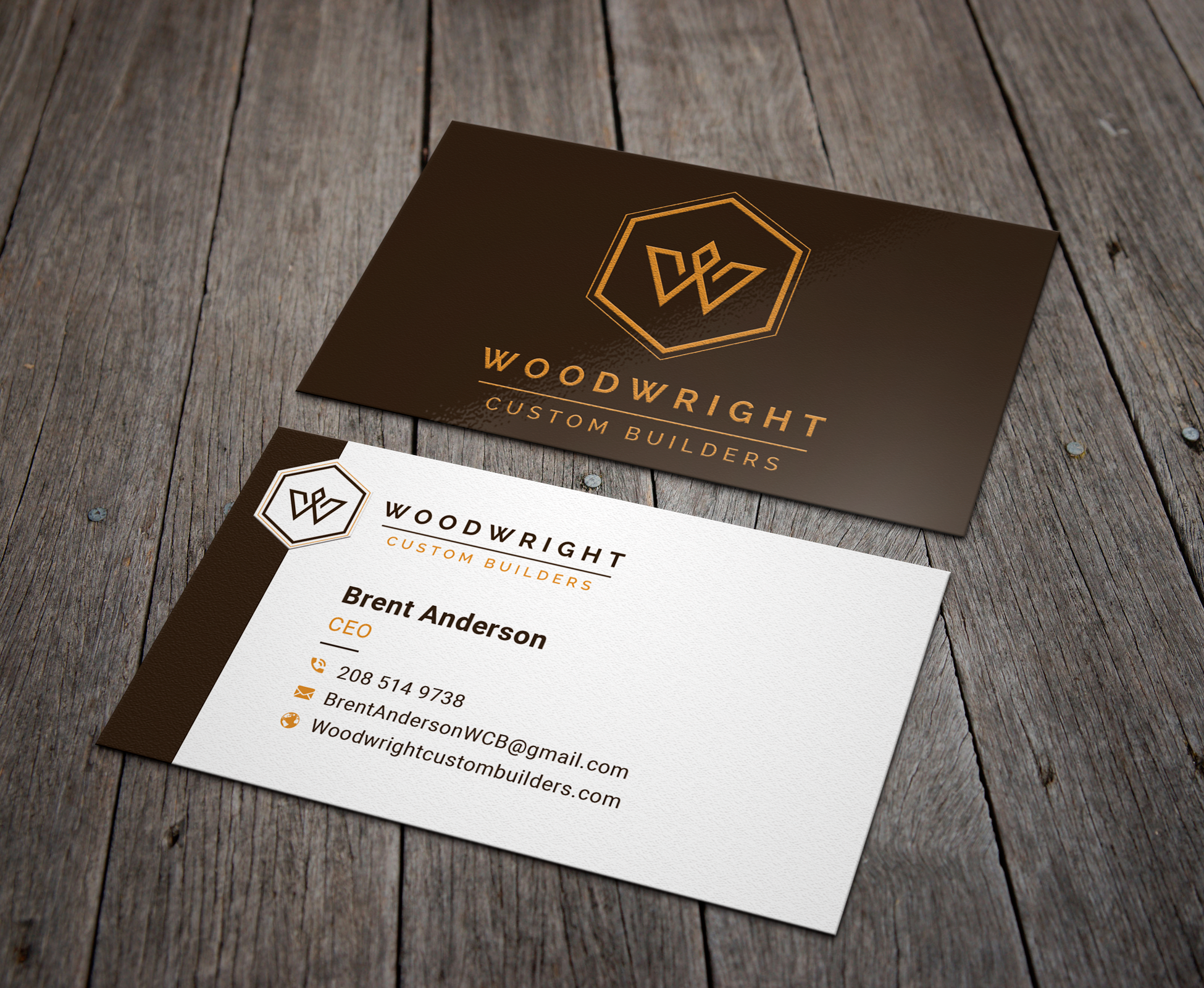 Business Card Design by B. M. BILLAL HOSSAIN for Woodwright Custom Builders LLC | Design #26703952