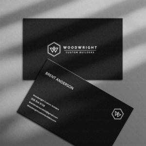 Business Card Design by Lelik_V for Woodwright Custom Builders LLC | Design: #26684938
