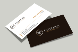 Business Card Design by Musa. A for Woodwright Custom Builders LLC | Design: #26679433