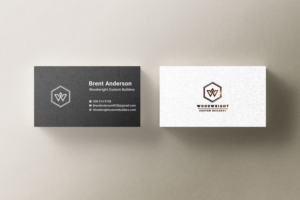 Business Card Design by Brijendra Pal for Woodwright Custom Builders LLC | Design: #26698219