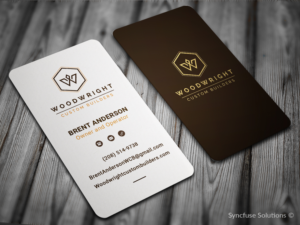 Business Card Design by SyncFuse™ Solutions for Woodwright Custom Builders LLC | Design: #26705009