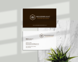 Business Card Design by SyncFuse™ Solutions for Woodwright Custom Builders LLC | Design: #26705106