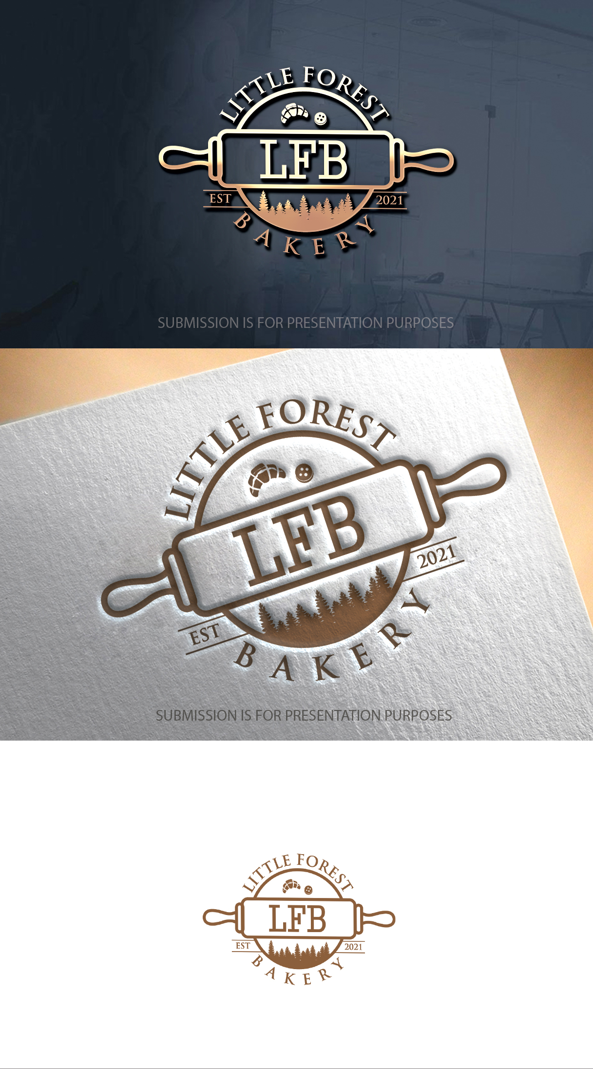 Diseño de Logo por graphicevolution para Little Forest Bakery | Diseño #26655994