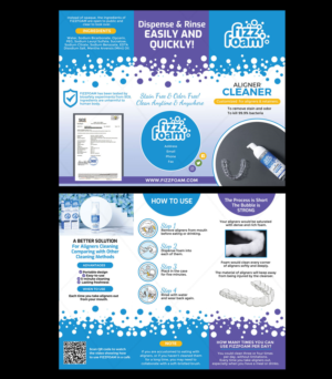 English trifold brochure design for aligners cleanser | Diseño de Brochure por DA.