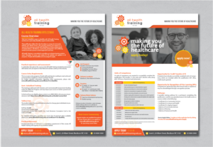 New Branding Concept Healthcare Course Brochure | Flyer Design by alex989