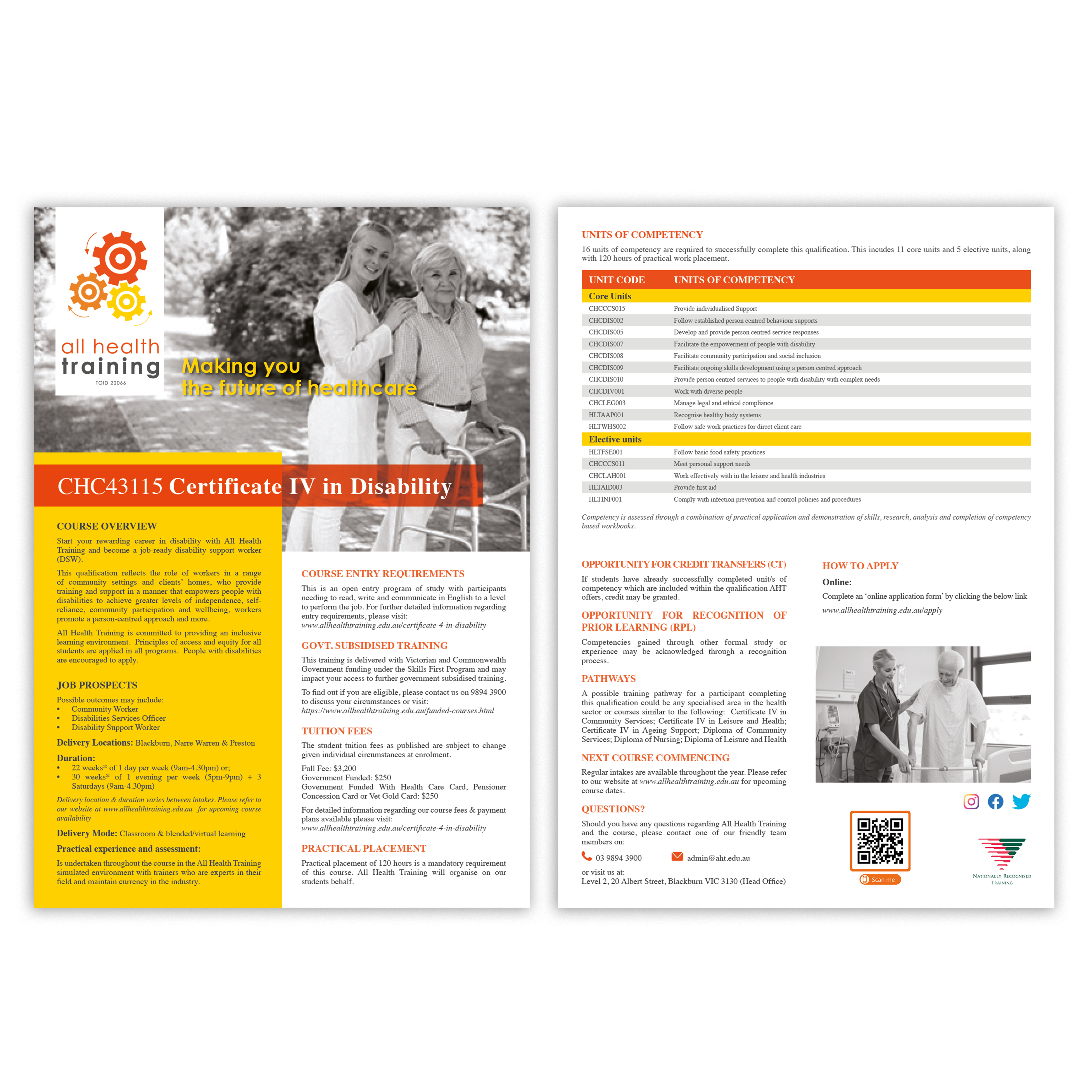 Flyer Design by Laudes for All Health Training | Design #26711657