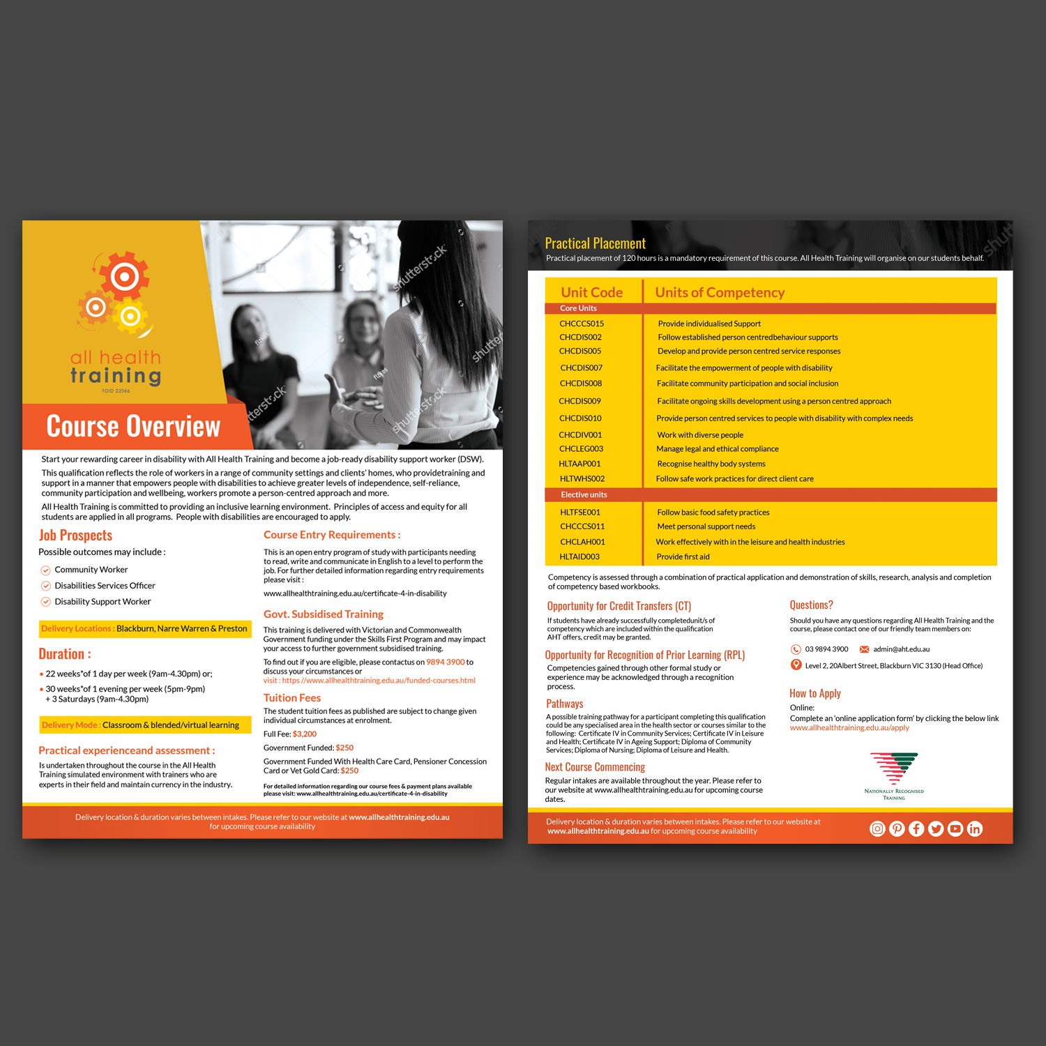 Flyer Design by aspiremedia for All Health Training | Design #26668901