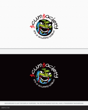 $cum$ociety and “It’s a scummy world!” | Logo Design by AD-X