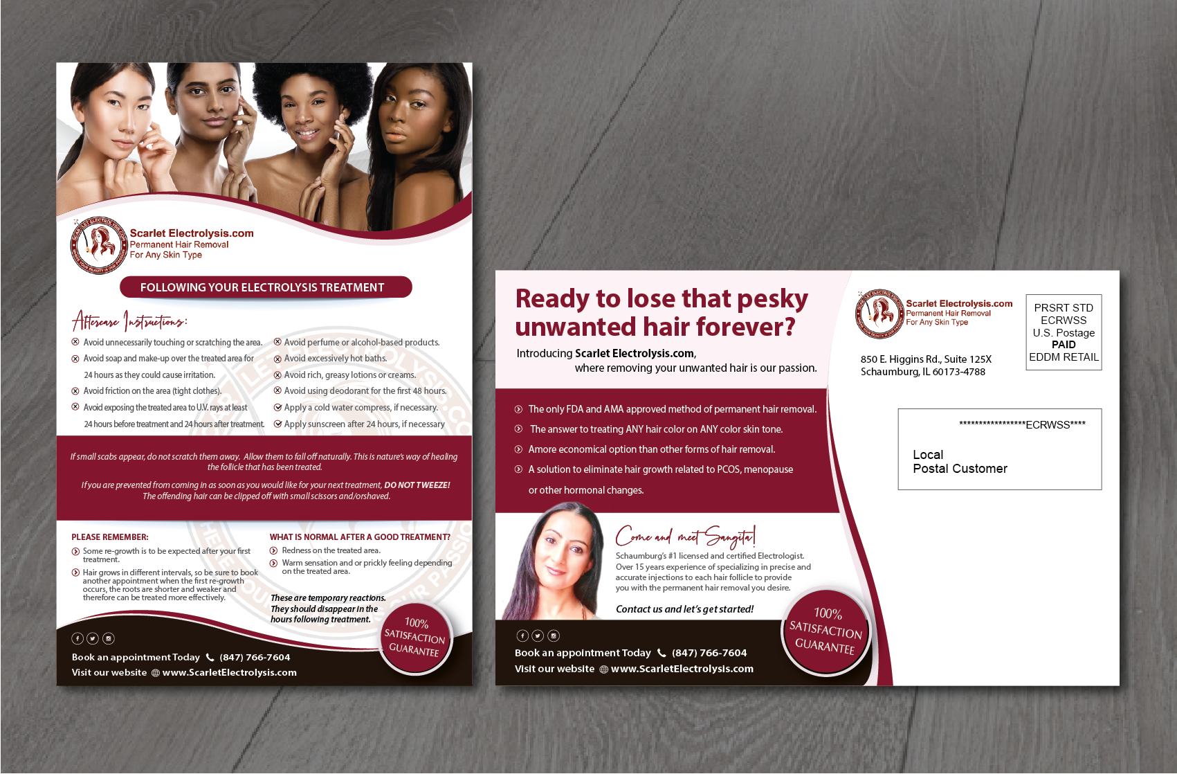 Postcard Design by alex989 for Scarlet Acquisitions, LLC | Design #26668098
