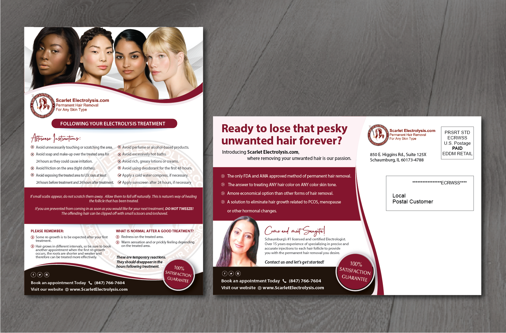 Postcard Design by alex989 for Scarlet Acquisitions, LLC | Design #26668691