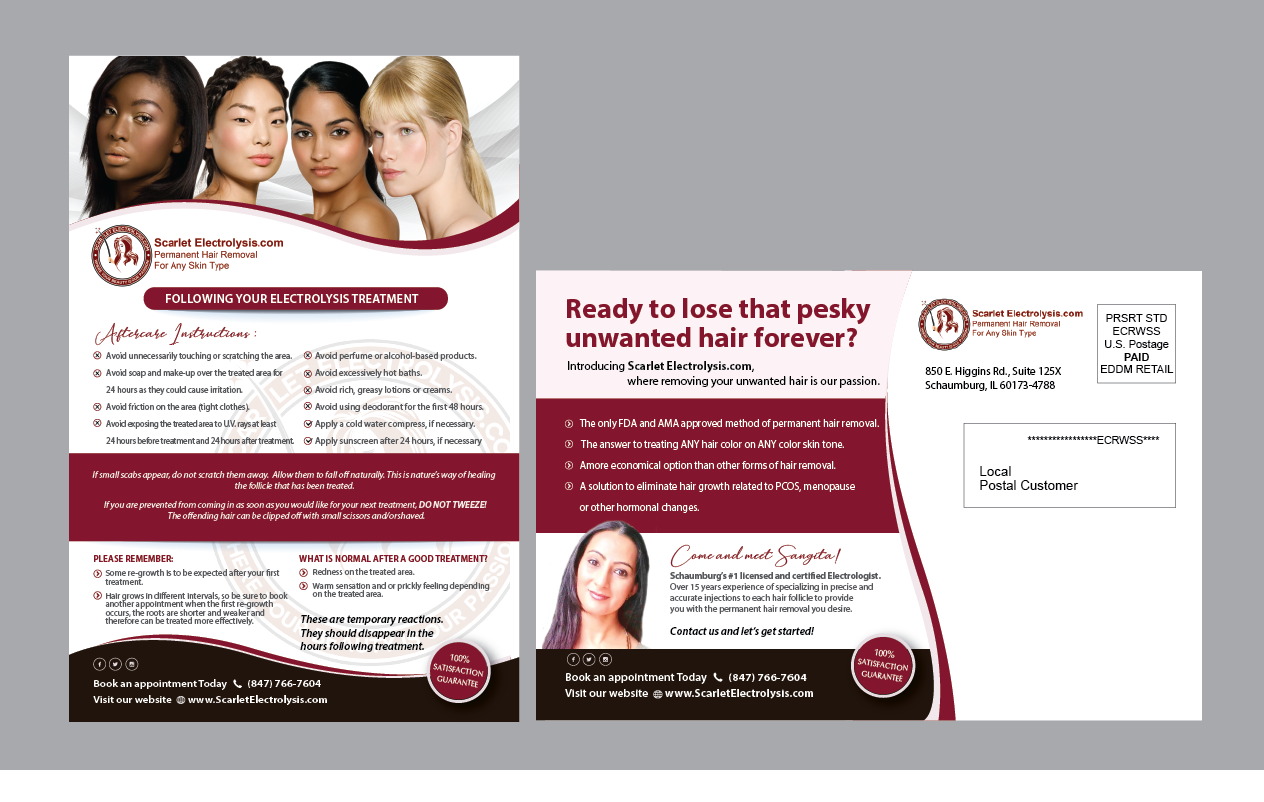 Postcard Design by alex989 for Scarlet Acquisitions, LLC | Design #26671901