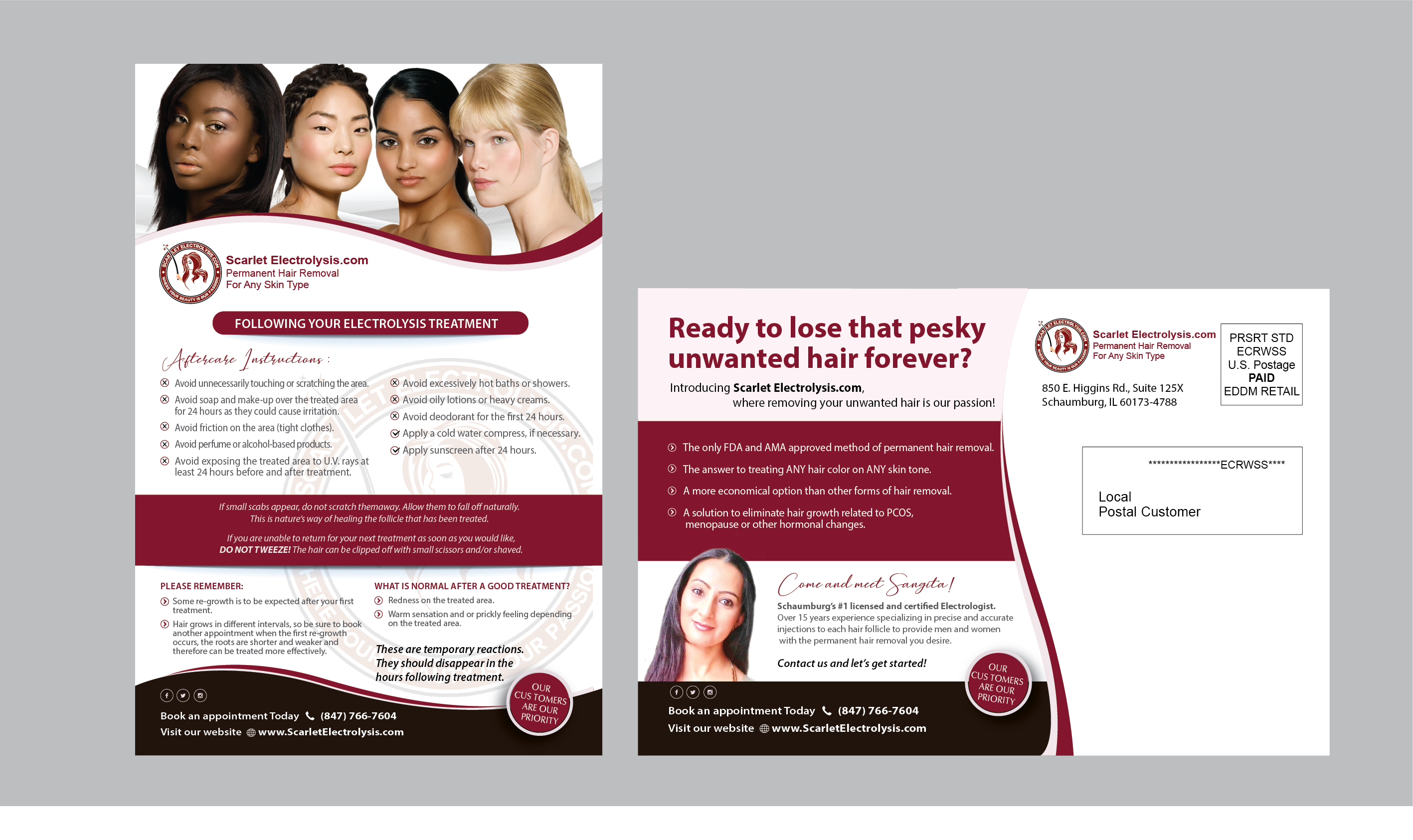 Postcard Design by alex989 for Scarlet Acquisitions, LLC | Design #26679985