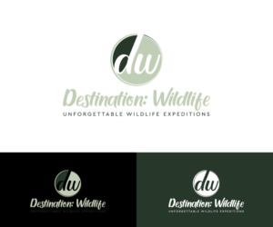 The name is -> "Destination: Wildlife"  and the tagline is -> "Unforgettable Wildlife Expeditions" | Logo Design by makerlogoz