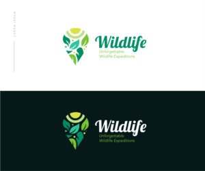 The name is -> "Destination: Wildlife"  and the tagline is -> "Unforgettable Wildlife Expeditions" | Logo Design by Ng V Duc