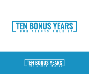 TEN BONUS YEARS TOUR ACROSS AMERICA | Logo Design by makerlogoz