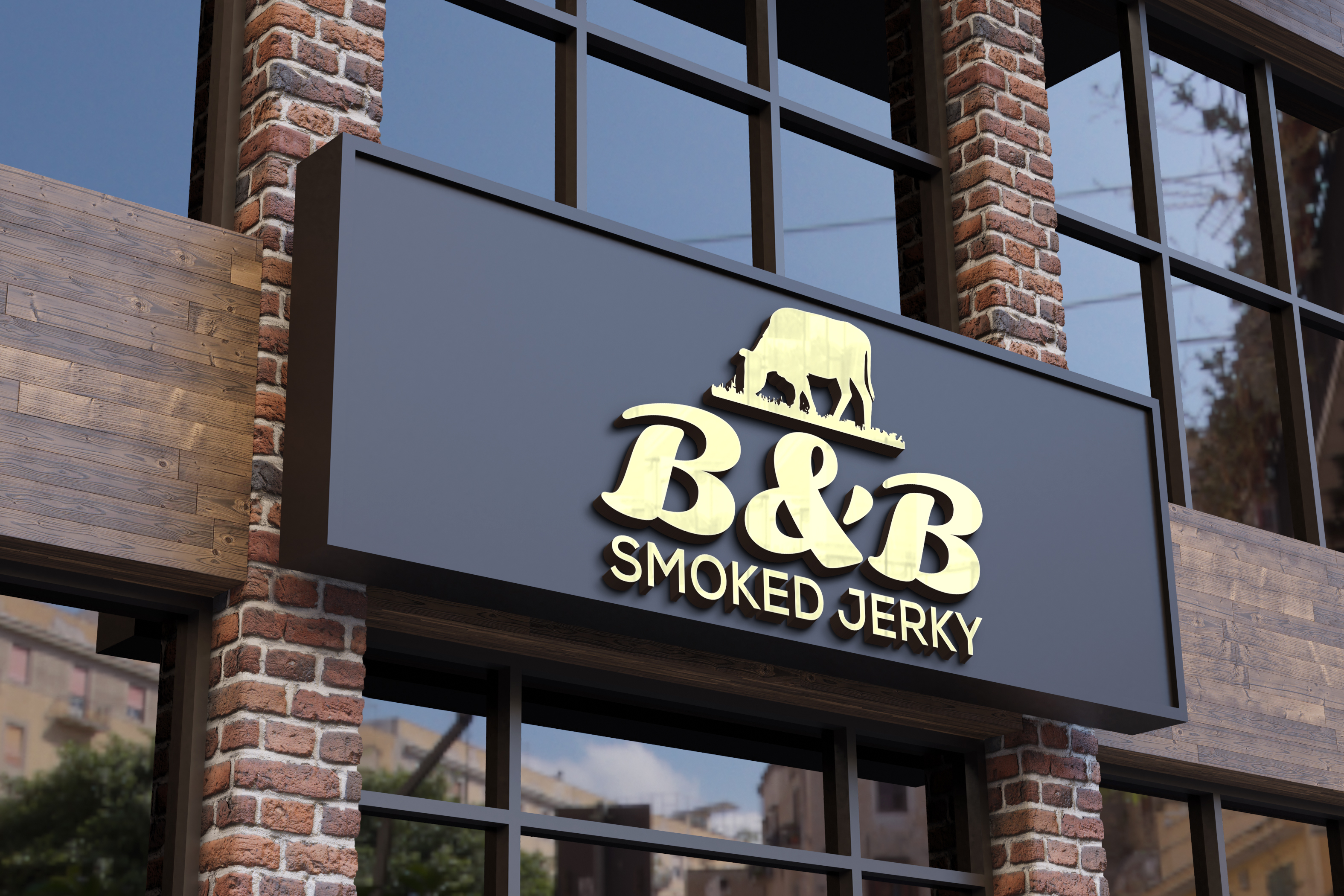 Logo Design by makerlogoz for B&B Smoked Jerky | Design #26667093