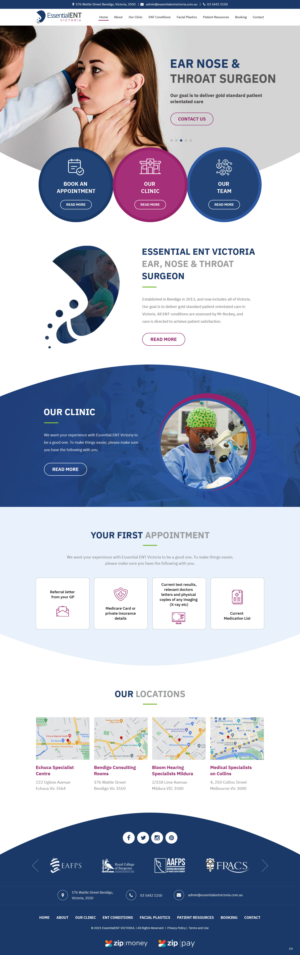 Web Design by pb for Essential ENT Victoria  | Design: #26669249