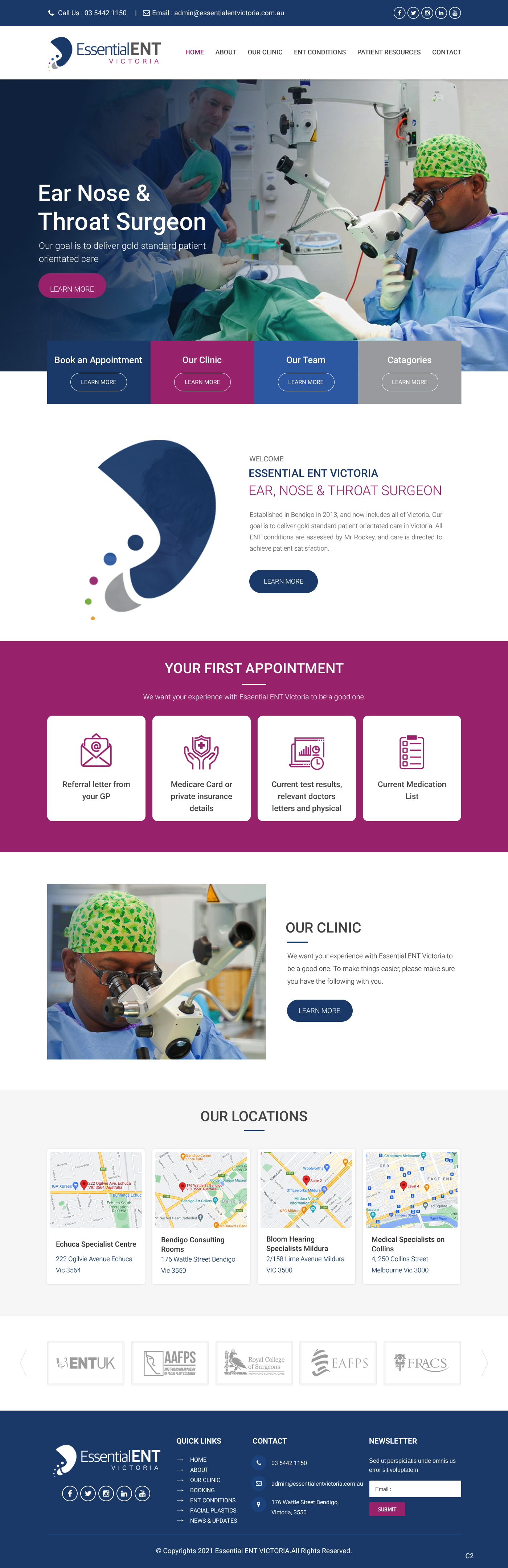 Web Design by pb for Essential ENT Victoria  | Design #26669250