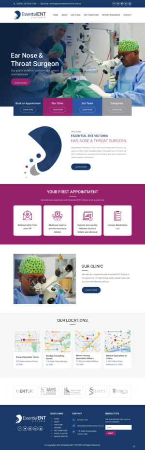 Web Design by pb for Essential ENT Victoria  | Design: #26669250