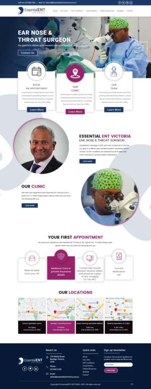 Web Design by pb for Essential ENT Victoria  | Design: #26669253