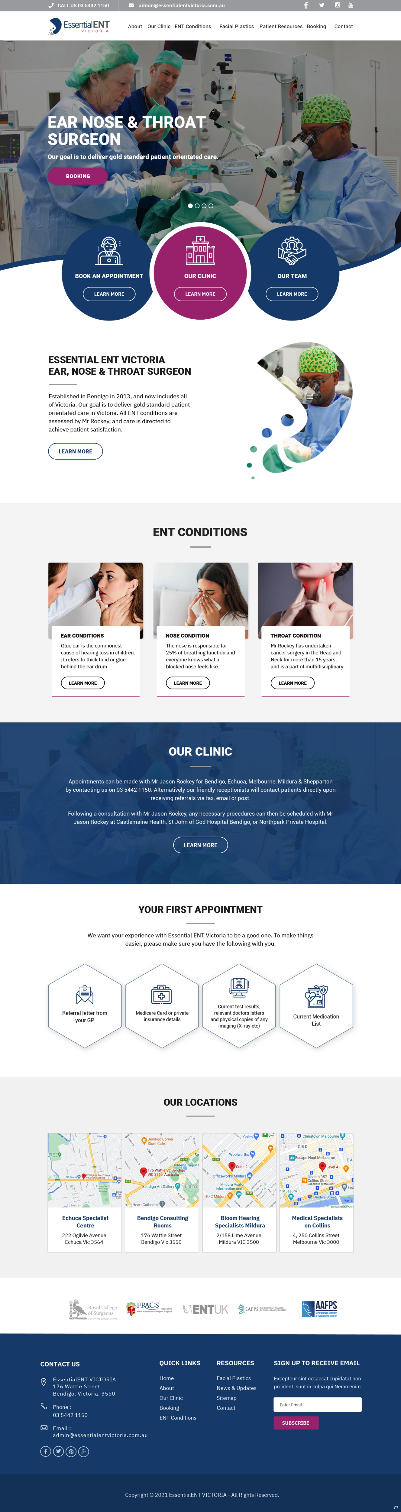 Web Design by pb for Essential ENT Victoria  | Design #26669254