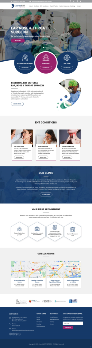Web Design by pb for Essential ENT Victoria  | Design: #26669254
