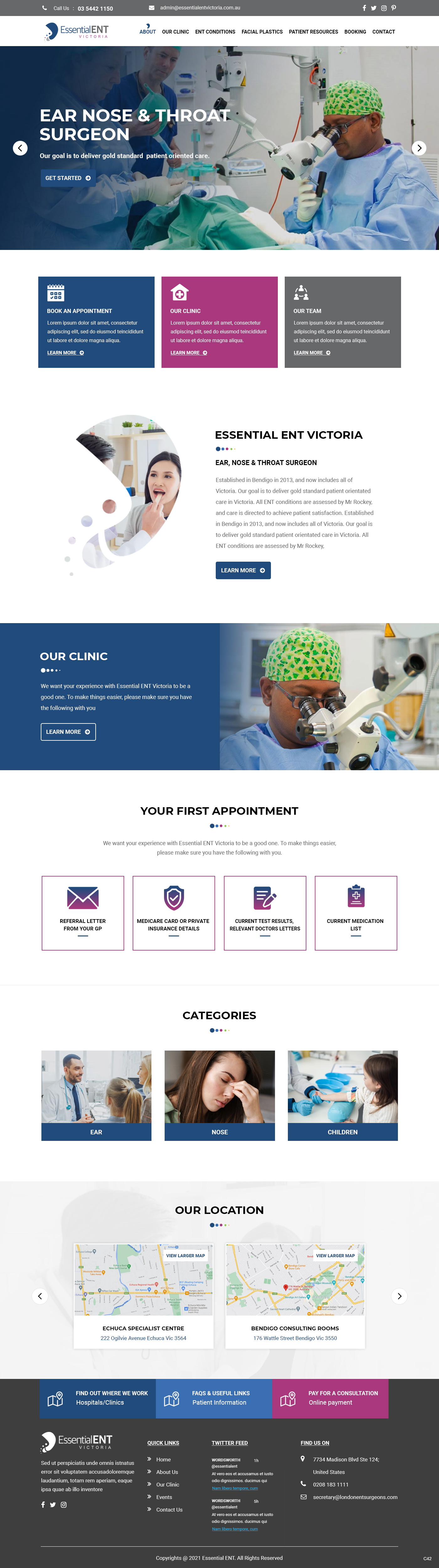 Web Design by pb for Essential ENT Victoria  | Design #26669261