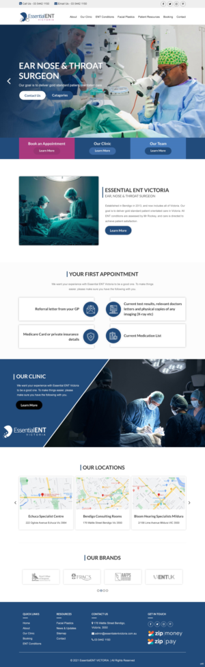 Web Design by pb for Essential ENT Victoria  | Design: #26669262