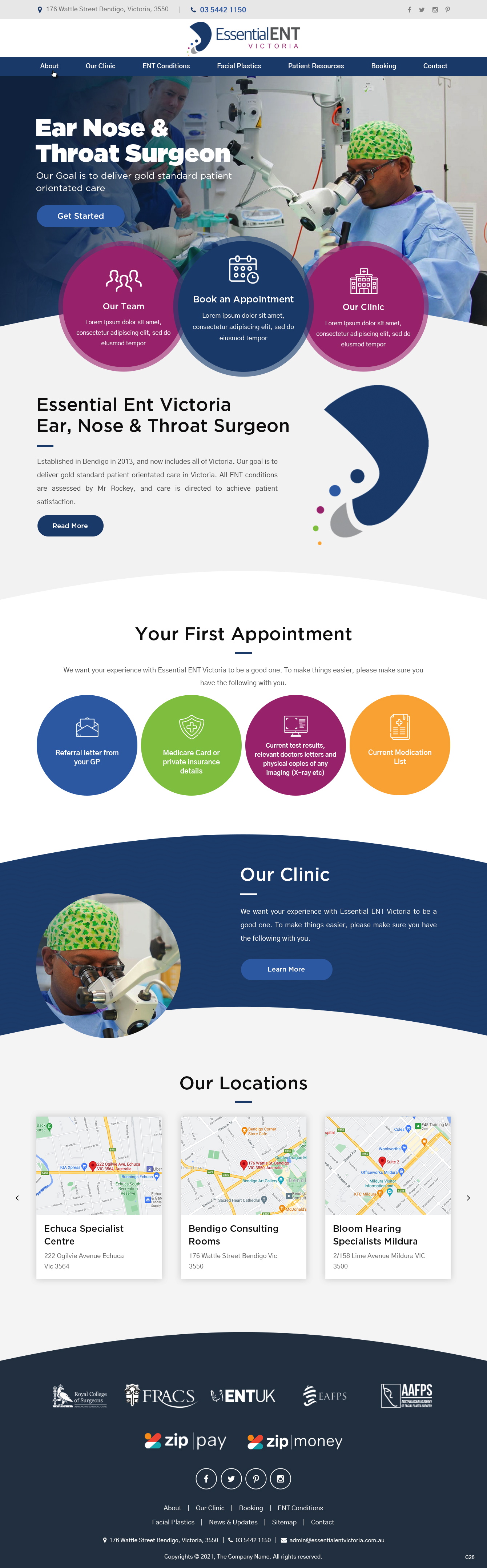 Web Design by pb for Essential ENT Victoria  | Design #26669263