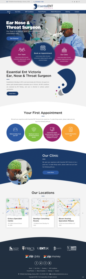 Web Design by pb for Essential ENT Victoria  | Design: #26669263
