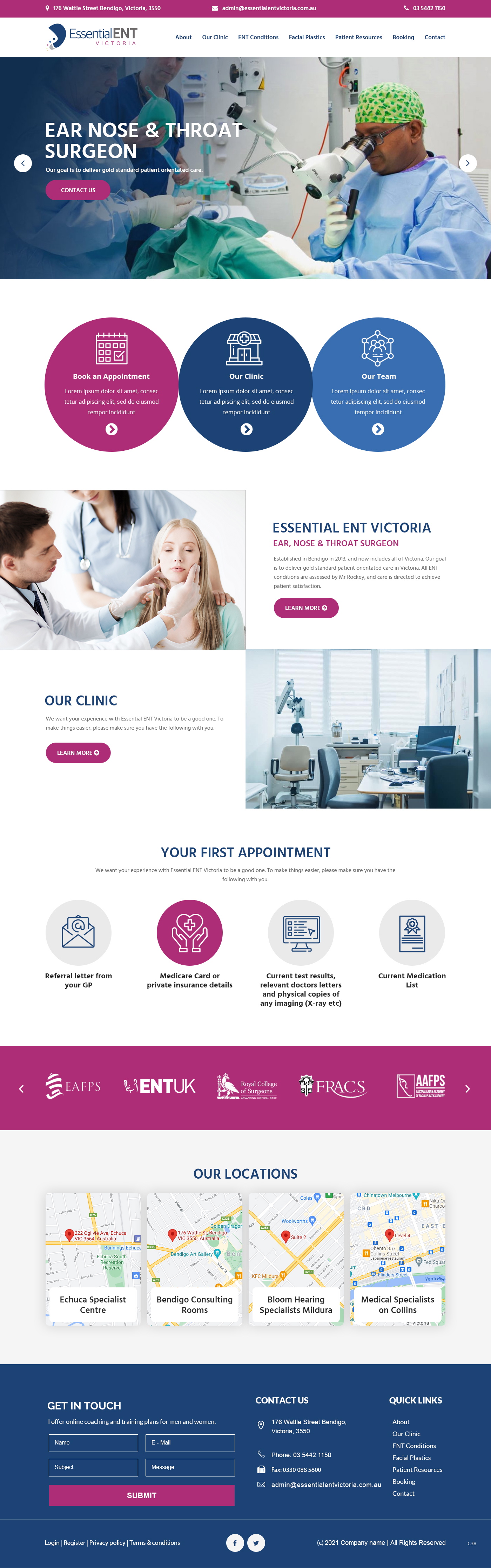 Web Design by pb for Essential ENT Victoria  | Design #26669264