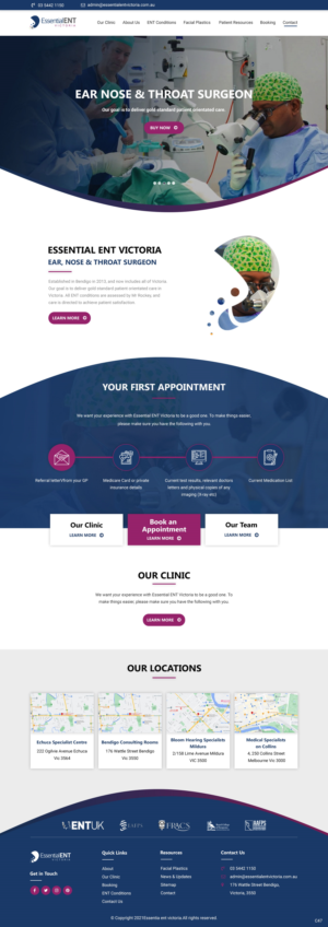 Web Design by pb for Essential ENT Victoria  | Design: #26669269