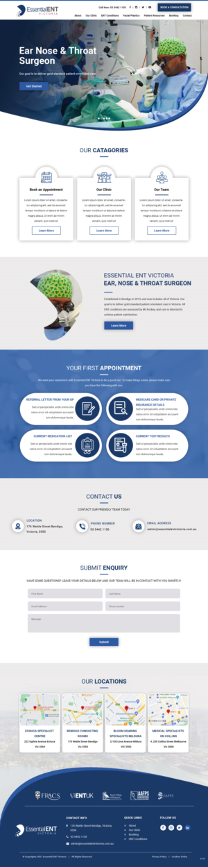 Web Design by pb for Essential ENT Victoria  | Design: #26669270